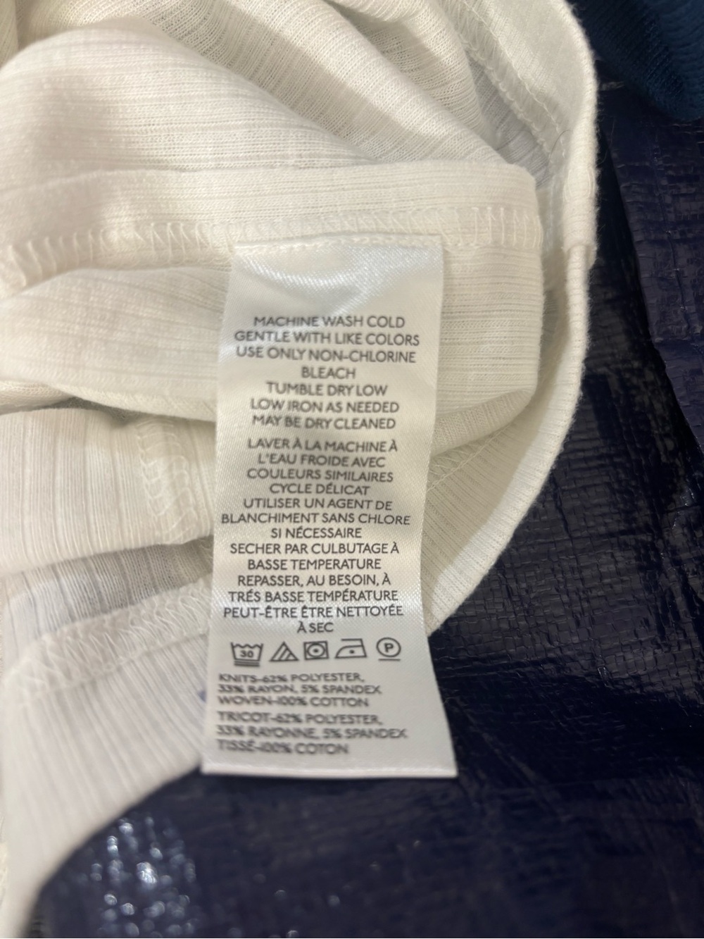 Anthropologie White Tank Top with Blue Floral Ruffle Sleeves - Picture 5 of 5